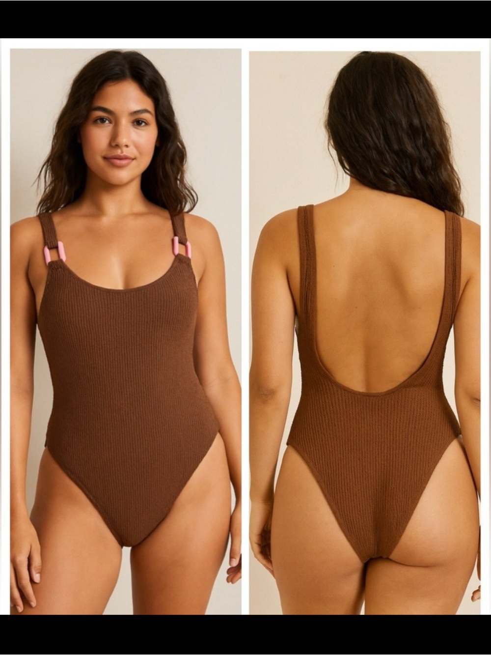 Aerie Crinkle Birthday Scoop Cheekiest One Piece Swimsuit